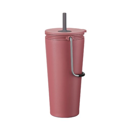 LHC4268DPIK Binh giu nhiet co ong hut LocknLock Bucket Tumbler with Straw Mau hong dam 1 -binhgiunhietinlogo