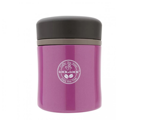 LHC8003V Binh nuoc giu nhiet Lock Lock Mime Food Jar Tumbler 450ml bang thep khong gi Mau Violet 1 -binhgiunhietinlogo